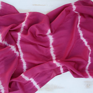 Silk scarf cochineal stripes